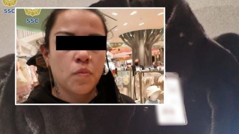 Mujer intenta robar abrigo de Mink valuado en 79 mil pesos