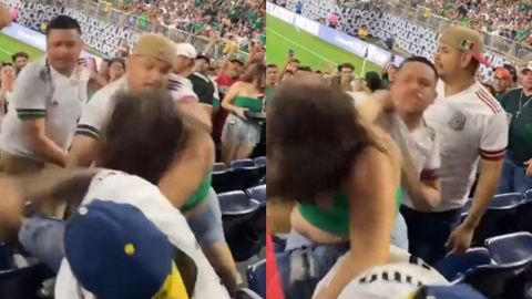 Aficionados mexicanos golpean a mujer en el juego de México vs Honduras