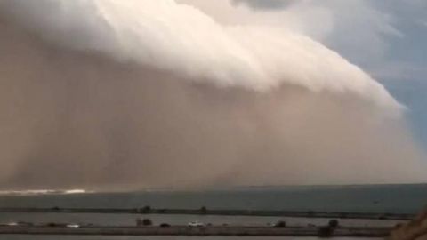 Impactante tormenta de arena en Sonora