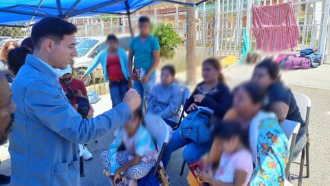 Módulo instalado por Ayuntamiento de Tijuana en garita, evita campamentos