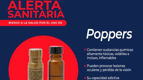 Cofepris alerta sobre riesgos a la salud por el uso de  “poppers”