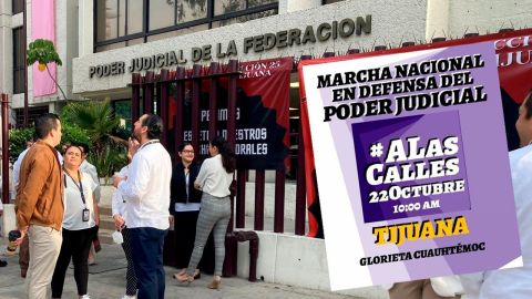 Anuncian marcha de trabajadores del Poder Judicial en Tijuana