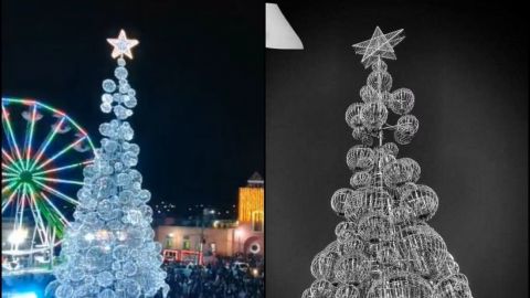 Apagan mega árbol de Navidad en honor de las víctimas de masacre en Salvatierra