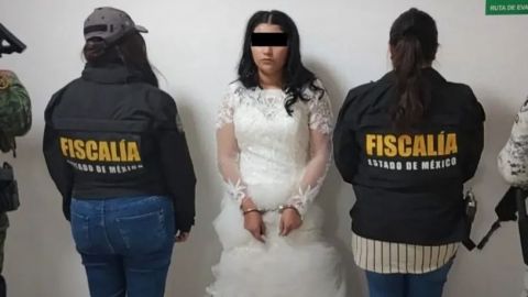 Detienen vestida de novia a mujer acusada de extorsión en el Estado de México