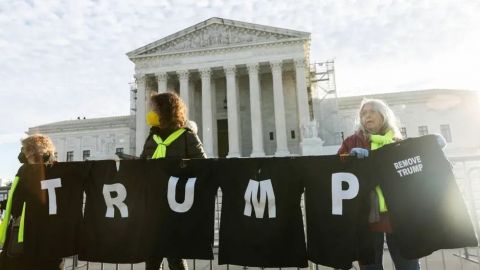 Arranca juicio para sacar a Trump de la boleta electoral en el Tribunal Supremo