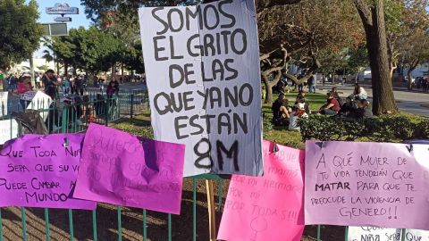 Asisten desde otros municipios a la marcha 8M en Tijuana