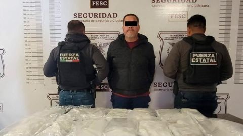 Capturan a sujeto que paseaba con 23 kilos de metanfetaminas en Tijuana
