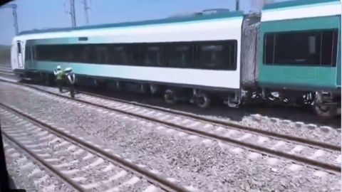 Reportan descarrilamiento de vagón del Tren Maya en Tixkokob, Yucatán