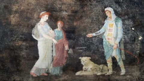 En Pompeya, descubren frescos inspirados en la guerra de Troya