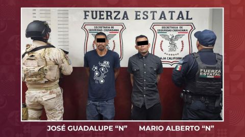 Dos delincuentes con historial criminal detenidos en Mexicali