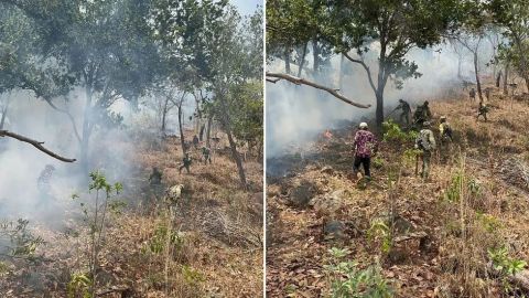 Con drones, Familia Michoacana provoca incendios en Guerrero, acusan habitantes