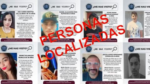 Fiscalía localiza a ocho personas desaparecidas