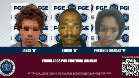 Prisión preventiva a tres sujetos por violencia familiar