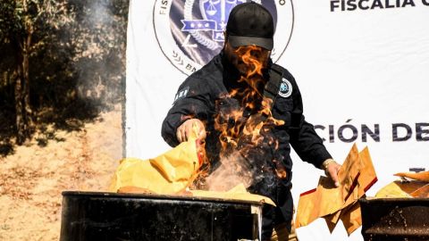 FGE incinera narcóticos asegurados por la Fiscalía Especializada en Narcomenudeo