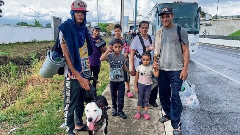 Caravana migrante avanza hacia el centro del país