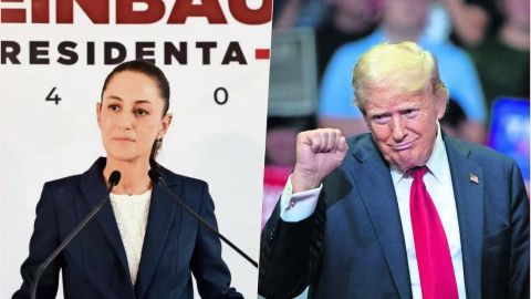 Discrepan Claudia y Trump sobre seguridad de México