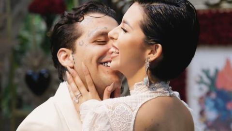 Ángela Aguilar y Christian Nodal publican sus primeras fotografías de boda