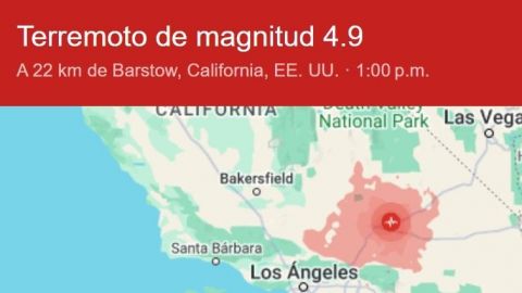 Sismo azota a California