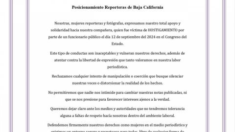 Condenan hostigamiento de directivo del Congreso del Estado hacia una periodista