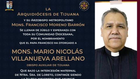 Nombramiento de nuevo Obispo Auxiliar para la Arquidiócesis de Tijuana