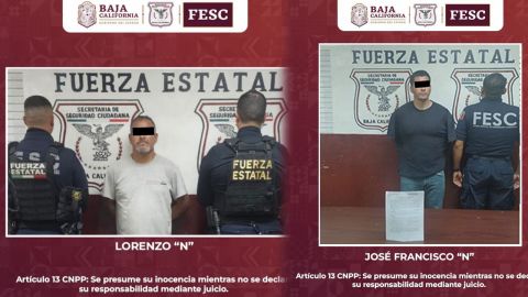 Fuerza Estatal captura a dos presuntos delincuentes en Mexicali