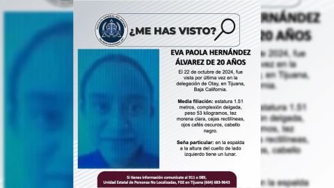 Buscan a Paola Hernández, joven desaparecida en Otay