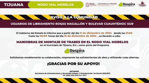 Continuarán maniobras de montaje en Nodo Morelos