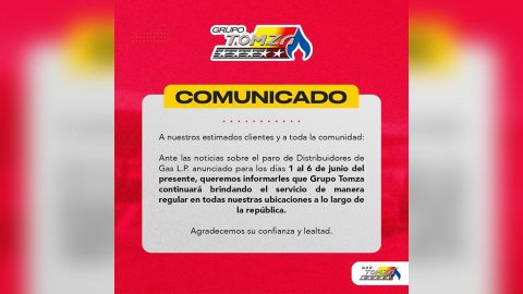 Gas Silza no participará en el paro nacional