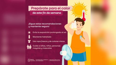 Advierten por altas temperaturas y vientos fuertes en Baja California