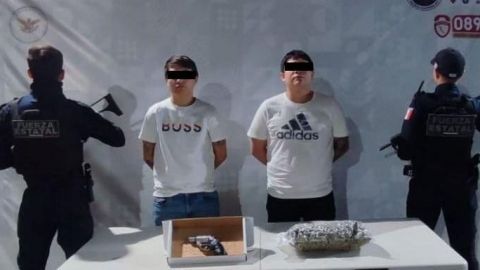 Detienen a dos jóvenes con armas y drogas en plena vía pública de Mexicali