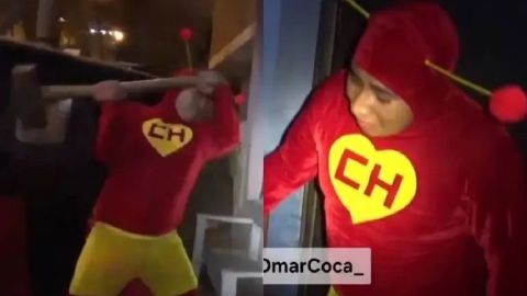 Policía peruano disfrazado de Chapulín Colorado lidera operativo antidrogas