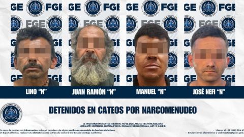 Cateos en Tijuana dejan cuatro detenidos y droga asegurada