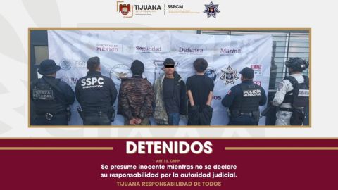 Aseguran a tres personas con arma de fuego y droga en la colonia Las Cumbres