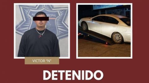 Capturan a sujeto con vehículo robado en un centro comercial de Rosarito