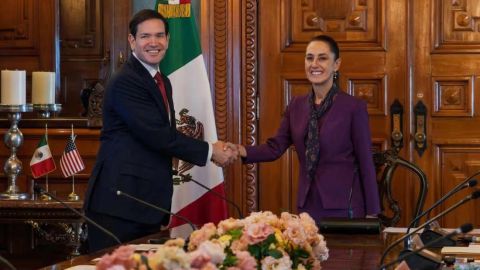Sheinbaum recibe a Marco Rubio en Palacio Nacional