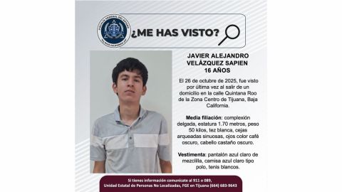 Adolescente de 16 años salió de su casa y ya no regresó en Tijuana