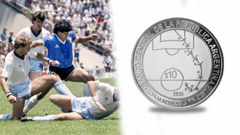 'Gol del Siglo' de Maradona es acuñado en una moneda de Argentina