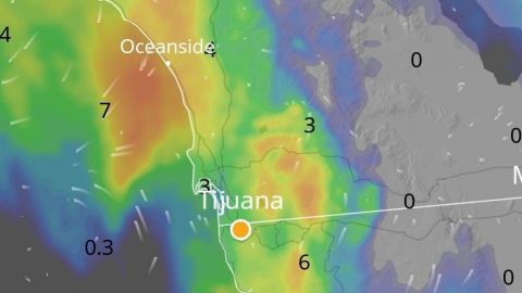 Pronostican lluvias intensas en San Diego
