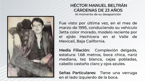 Pasaron 30 años para que la Fiscalía emitiera una ficha de búsqueda para Héctor
