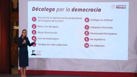 Presenta Claudia Sheinbaum el 'Decálogo por la democracia'