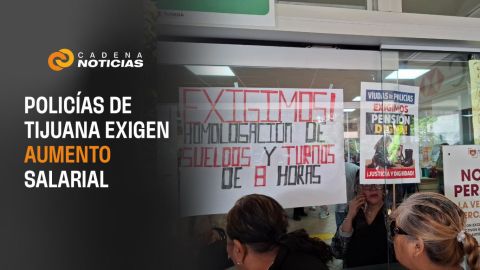 Policías de Tijuana exigen aumento salarial tras 20 años sin mejoras
