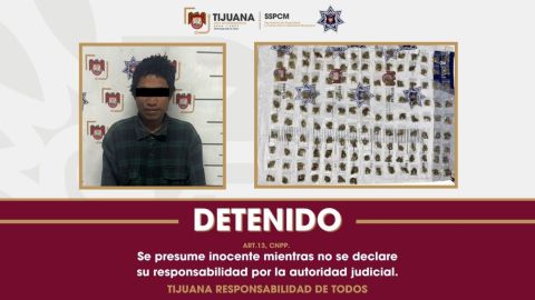 Detienen agentes municipales a sujeto por delitos contra la salud