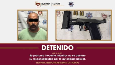 Detienen a hombre armado durante operativo en Tijuana