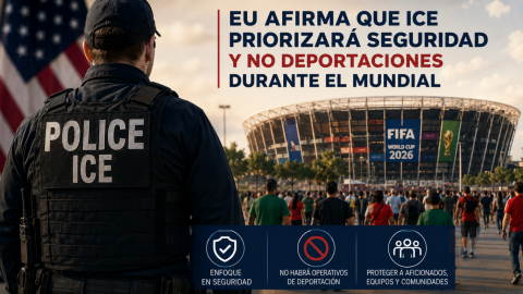 EU afirma que ICE priorizará seguridad y no deportaciones durante el Mundial
