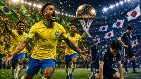 Brasil remonta de último momento a Japón y avanza a octavos de final