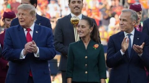 Sheinbaum habló del T-MEC con Trump y Carney en la Final del Mundial