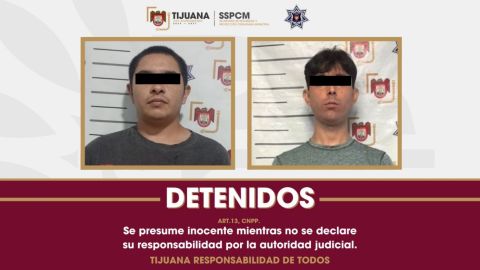 Detienen en Tijuana a dos hombres con órdenes de aprehensión