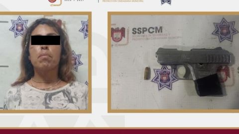 Detienen a mujer con arma en El Tecolote