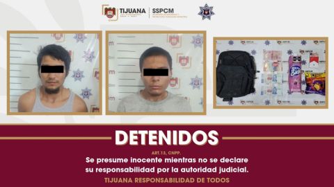 Detienen a dos tras presunto robo en Oxxo de Tijuana