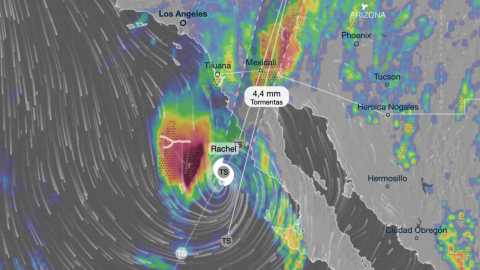 Tormenta Rachel dejará fuertes lluvias en Baja California